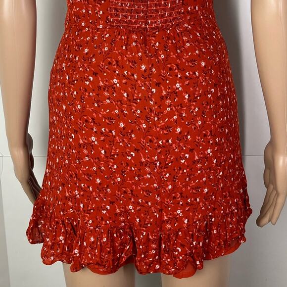 Reformation Alaina Floral Lightweight Mini Summer Dress in Balsam - Picture 10 of 13